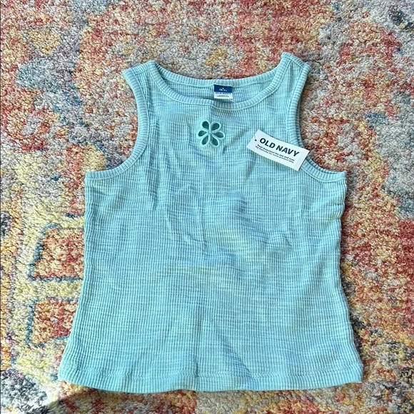 3 Old Navy Cream Shirt, White and Blue Tank Tops Soft Cotton Casual- NWT - Picture 8 of 9